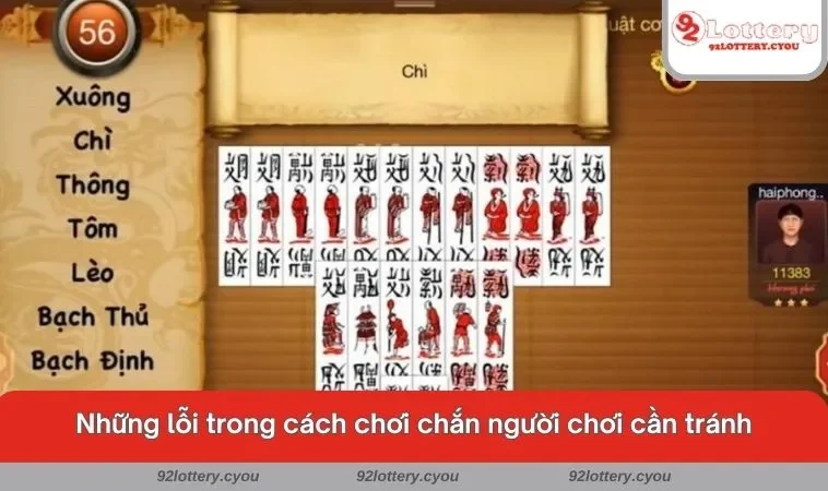 Những lỗi trong cách chơi chắn người chơi cần tránh